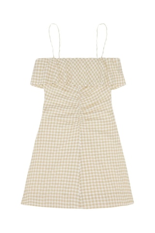 Vestido evasé - Caqui - Ganni