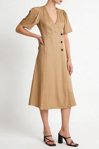 Vestido - Beige - Ganni