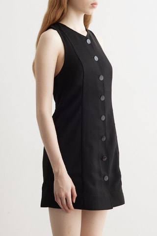 Vestido recto - Negro - Ganni