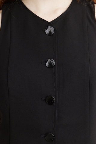 Vestido recto - Negro - Ganni
