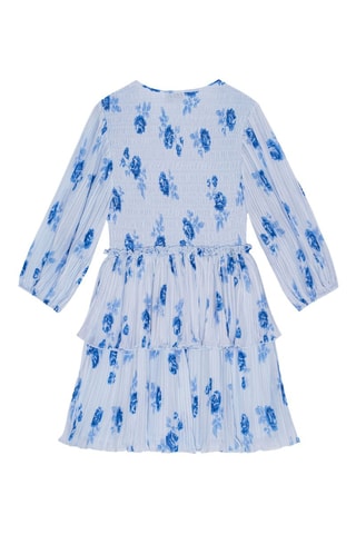 Vestido avolantado - Celeste - Ganni