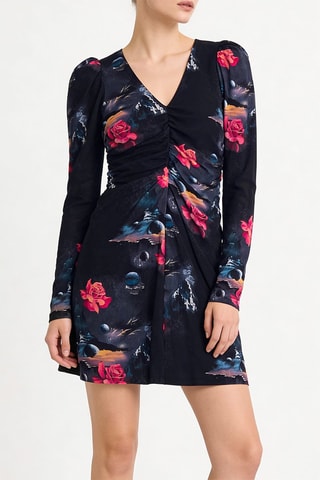 Vestido recto - Negro - Ganni