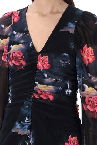 Vestido recto - Negro - Ganni