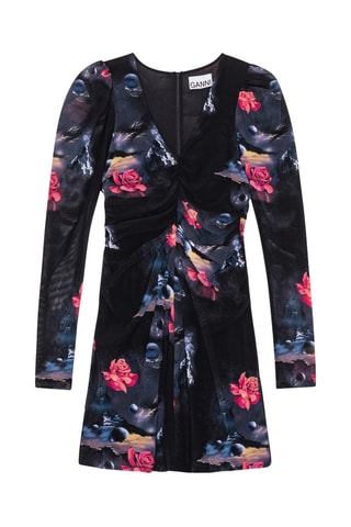 Vestido recto - Negro - Ganni