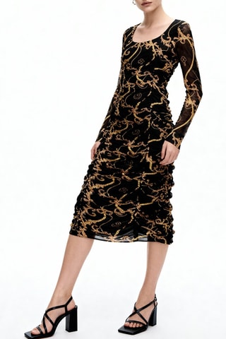 Vestido de tubo - Negro - Ganni