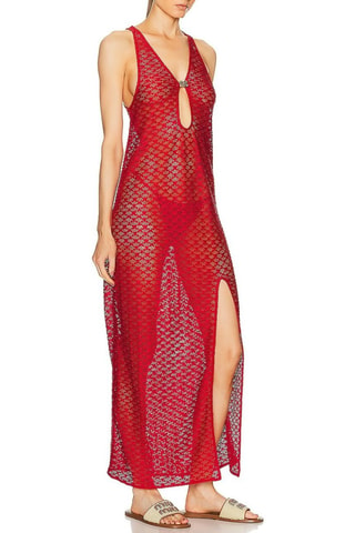 Vestido de playa - Rojo - Ganni