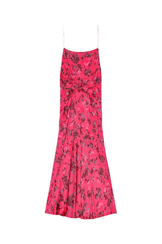 Vestido largo - Rojo frambuesa - Ganni