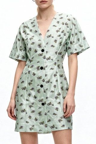 Vestido camisero - Verde - Ganni