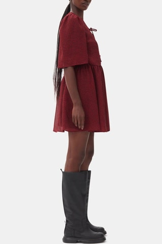Vestido evasé - Rojo - Ganni