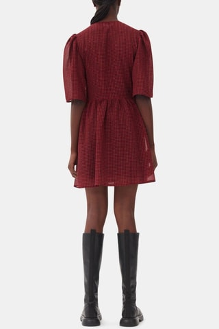 Vestido evasé - Rojo - Ganni