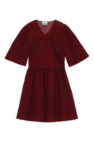 Vestido evasé - Rojo - Ganni
