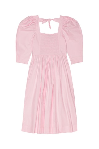 Vestido midi de algodón orgánico - Rosa - Ganni