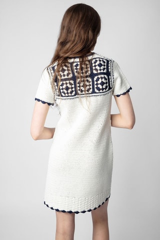 Vestido recto de algodón orgánico - Crudo