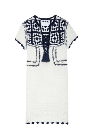 Vestido recto de algodón orgánico - Crudo