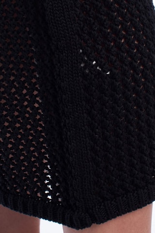 Vestido midi de algodón orgánico - Negro