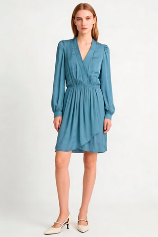 Vestido cruzado - Azul