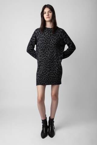 Vestido jersey de cachemir - Negro