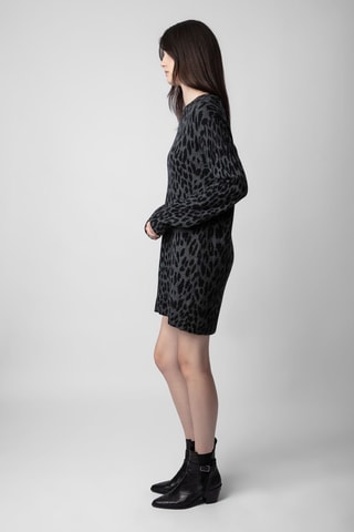 Vestido jersey de cachemir - Negro