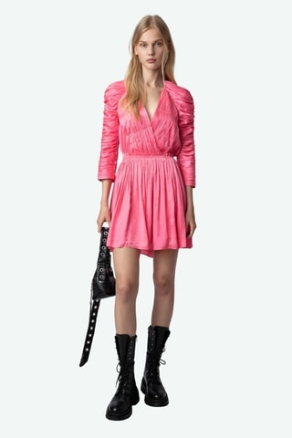 Vestido evasé - Rosa