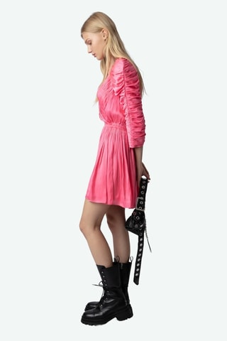 Vestido evasé - Rosa