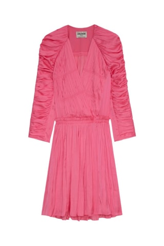Vestido evasé - Rosa