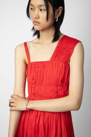Vestido evasé - Rojo