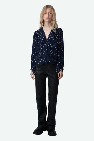 Camisa de seda - Azul marino