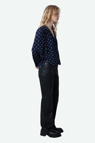 Camisa de seda - Azul marino