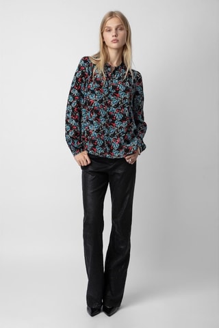 Camisa de seda - Negro