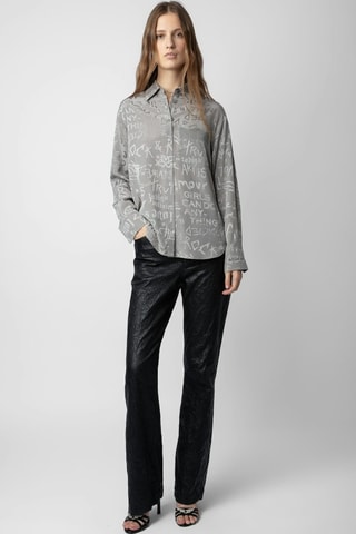 Camisa de seda - Gris
