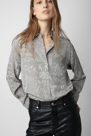 Camisa de seda - Gris