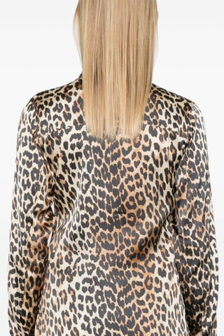 Camisa - Negro y marrón - Ganni