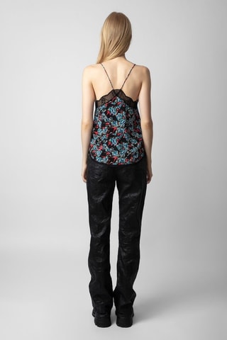 Top de seda - Negro
