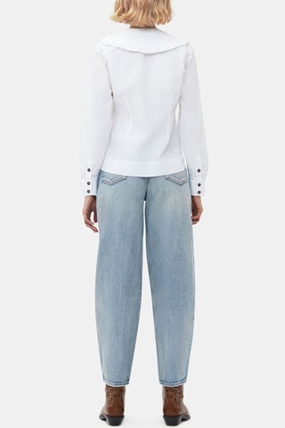 Blusa de algodón orgánico - Blanco - Ganni