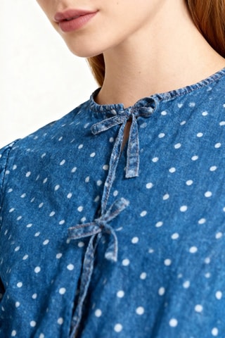 Blusa vaquera de algodón orgánico - Azul - Ganni