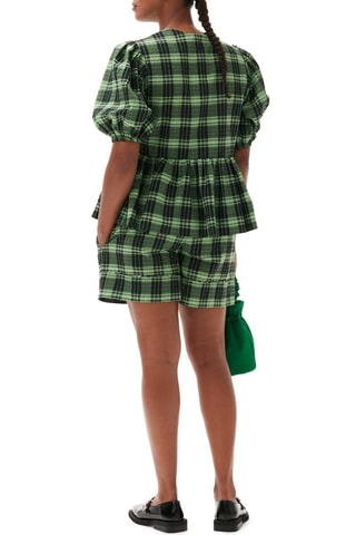 Blusa de algodón orgánico - Verde claro - Ganni