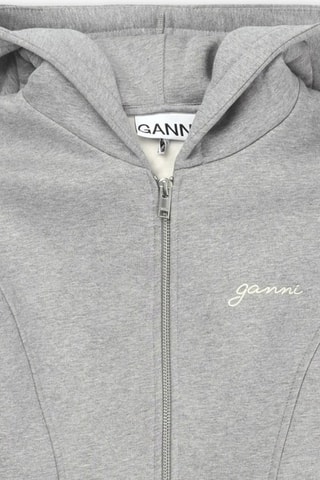 Sudadera de algodón orgánico con capucha - Gris claro jaspeado - Ganni