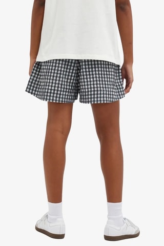 Short de algodón orgánico - Negro y blanco - Ganni