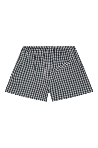 Short de algodón orgánico - Negro y blanco - Ganni