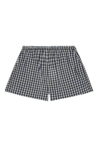 Short de algodón orgánico - Negro y blanco - Ganni