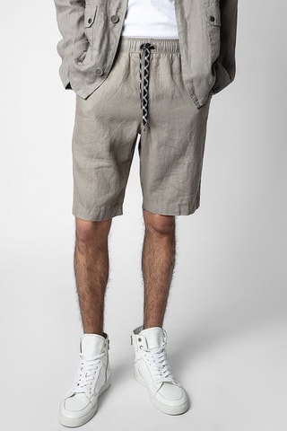 Bermudas de lino - Beige