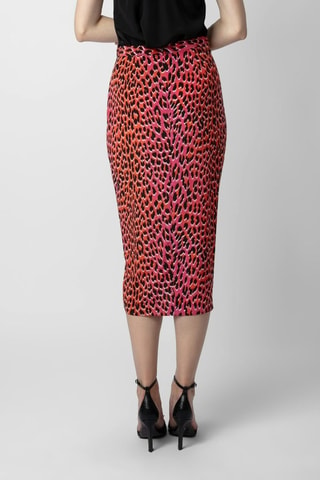 Falda cruzada de seda - Rojo