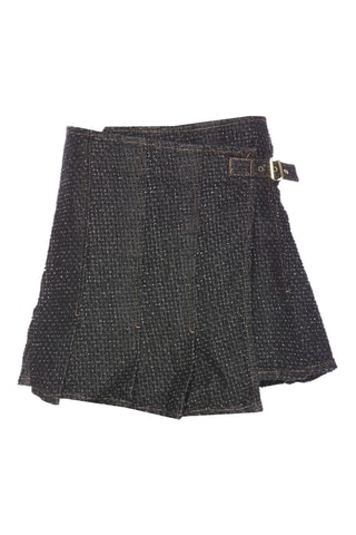 Falda cruzada de algodón orgánico - Negro - Ganni