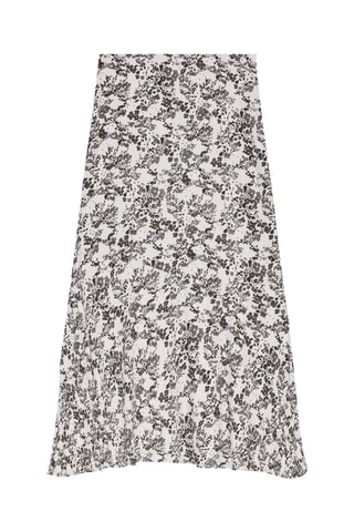 Falda recta - Blanco y negro - Ganni