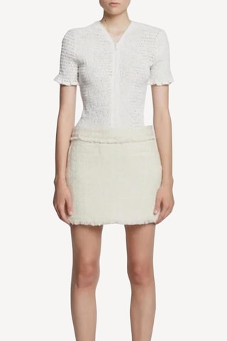 Minifalda recta - Blanco - Proenza Schouler