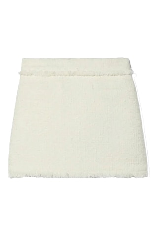 Minifalda recta - Blanco - Proenza Schouler