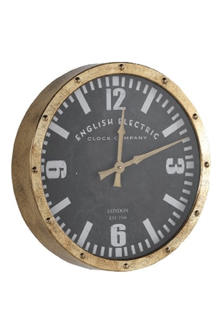 Reloj mural - Dorado y negro