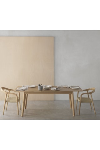 Mesa de comedor de roble - 160/200 x 90 x 75 cm