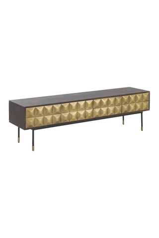 Mueble de TV - Marrón y dorado