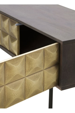 Mueble de TV - Marrón y dorado